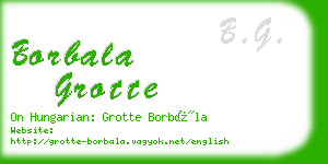 borbala grotte business card